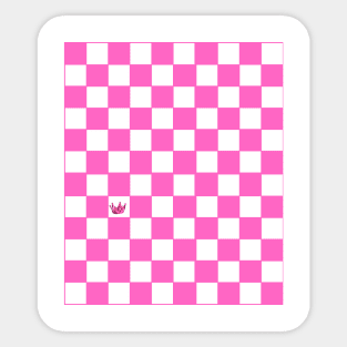 Pink checkerboard Sticker